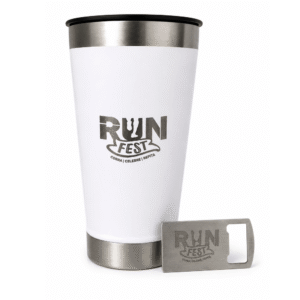 Copo Térmico Premium Run Fest com Abridor – Branco
